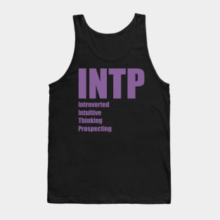 INTP The LOGICIAN MBTI types 2A Myers Briggs personality Tank Top